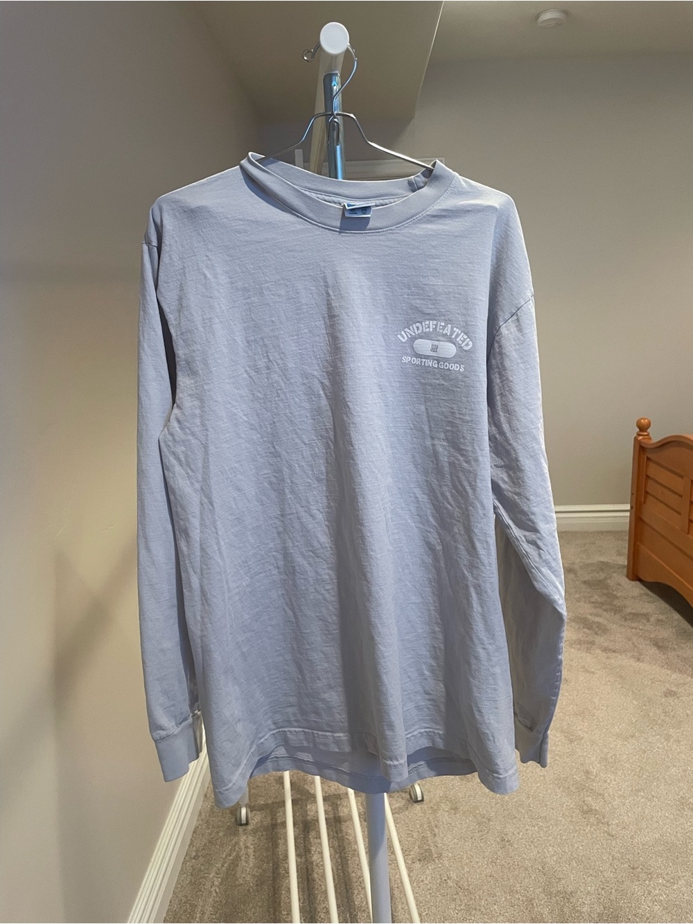 Undefeated Pale Blue Long-Sleeve Crewneck Tee